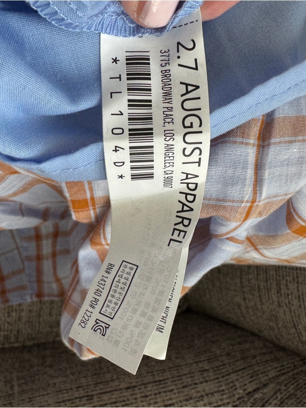 NWT English Factory Plaid Ruffle Midi Dress in Light Blue and Tan size Small - Picture 13 of 14